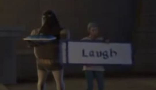 Capturshrek laugh sign